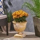 preview thumbnail 6 of 15, Simba Roman Lionhead Accents Chalice Lightweight Concrete Garden Urn Planter by Christopher Knight Home