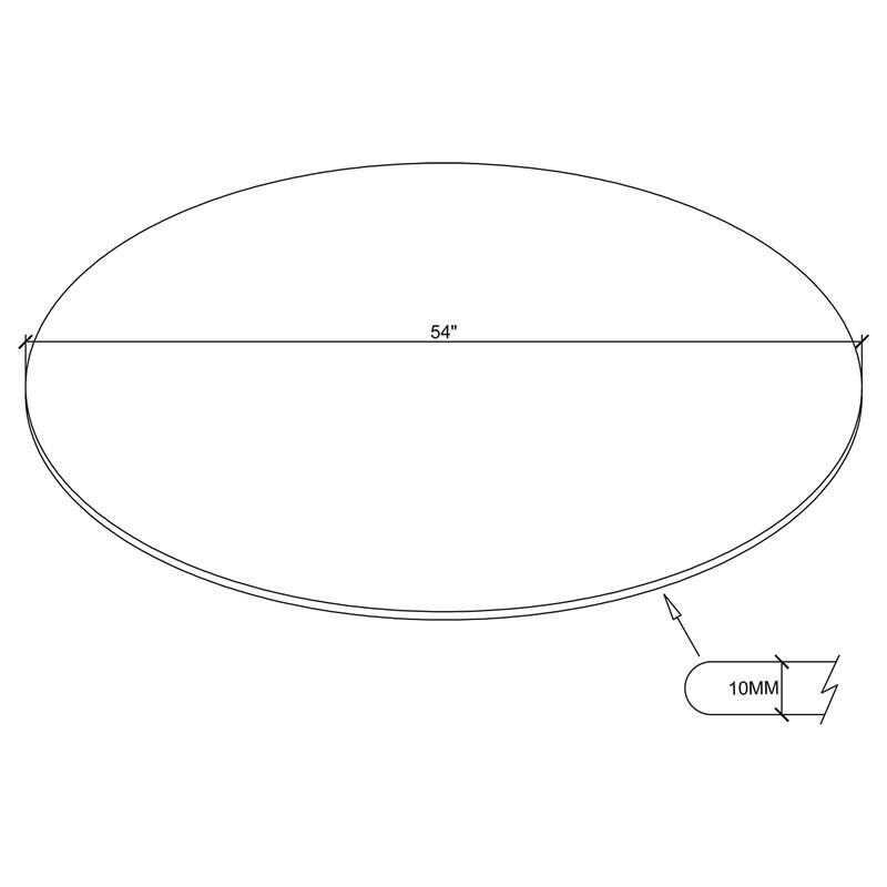 Round Casual Clear Tempered Glass Finish Top - Clear Glass