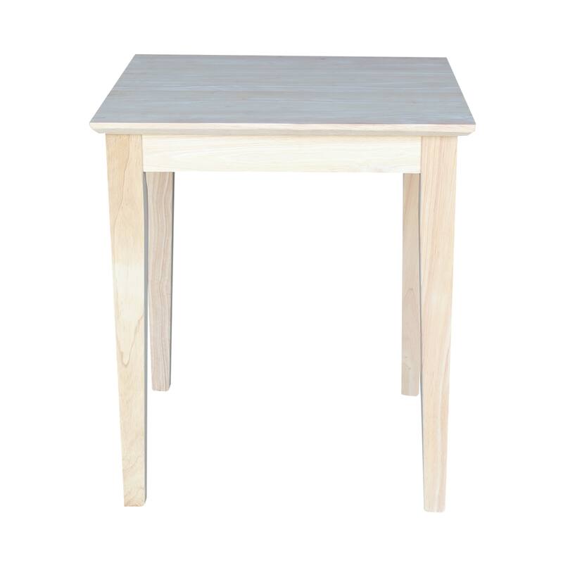 Solid Parawood Rectangular Shaker Tall End Table