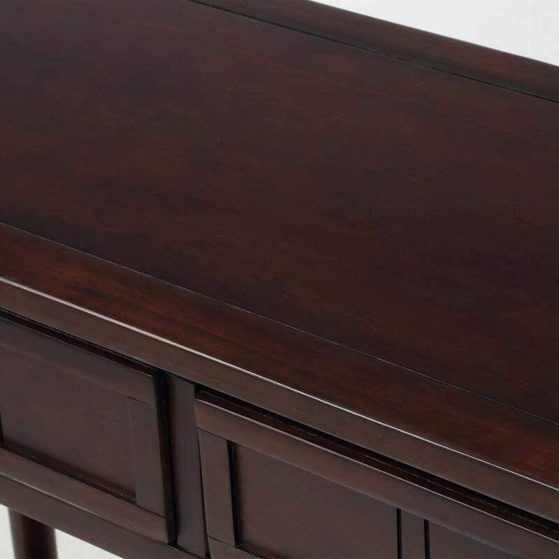 Modern Console Table with Two Drawers and Bottom Shelf