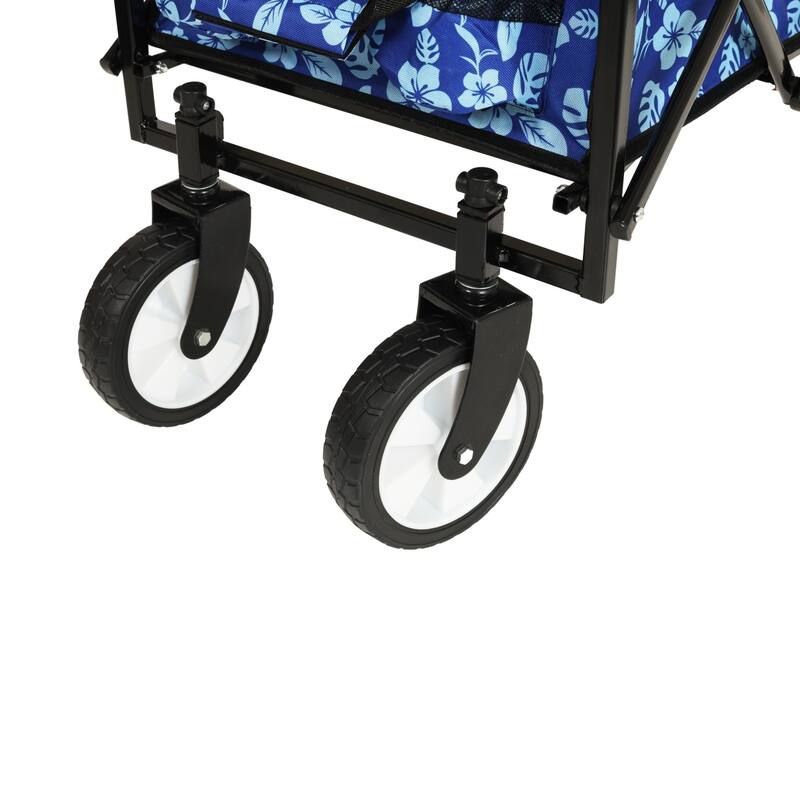 Colorful Collapsible Utility Wagon Cart with Strapping System - 225 lb Capacity