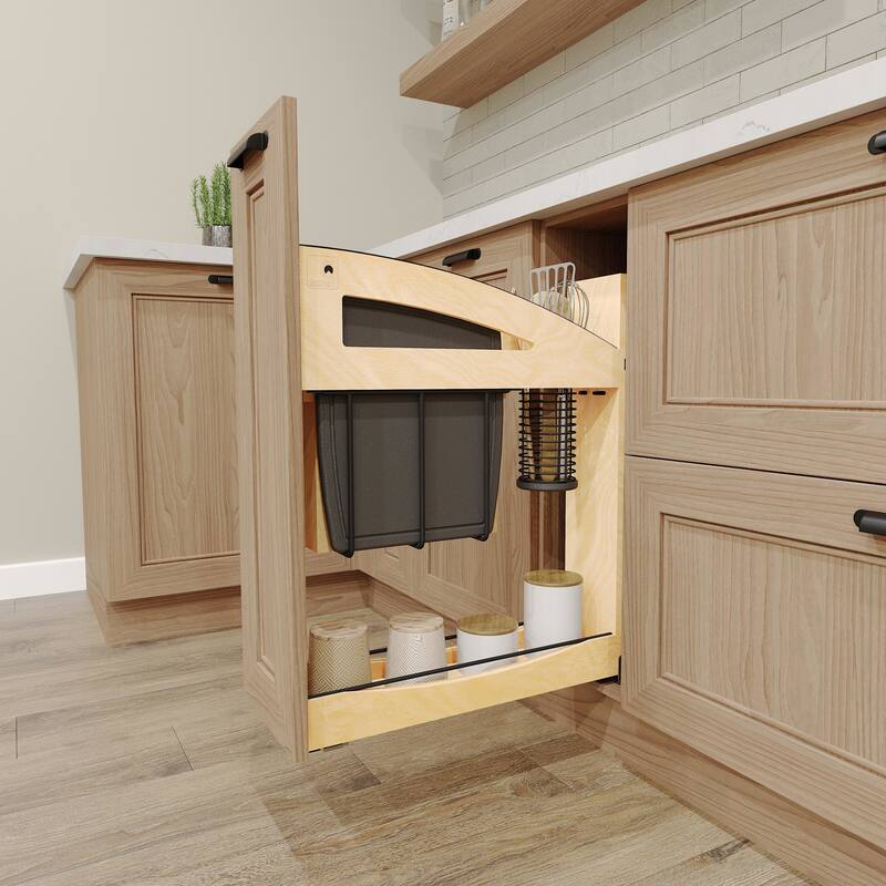 Rev-A-Shelf 448KBCC-BCSC-5 Craftsman 5-15/16" Wide Solid Maple Slide