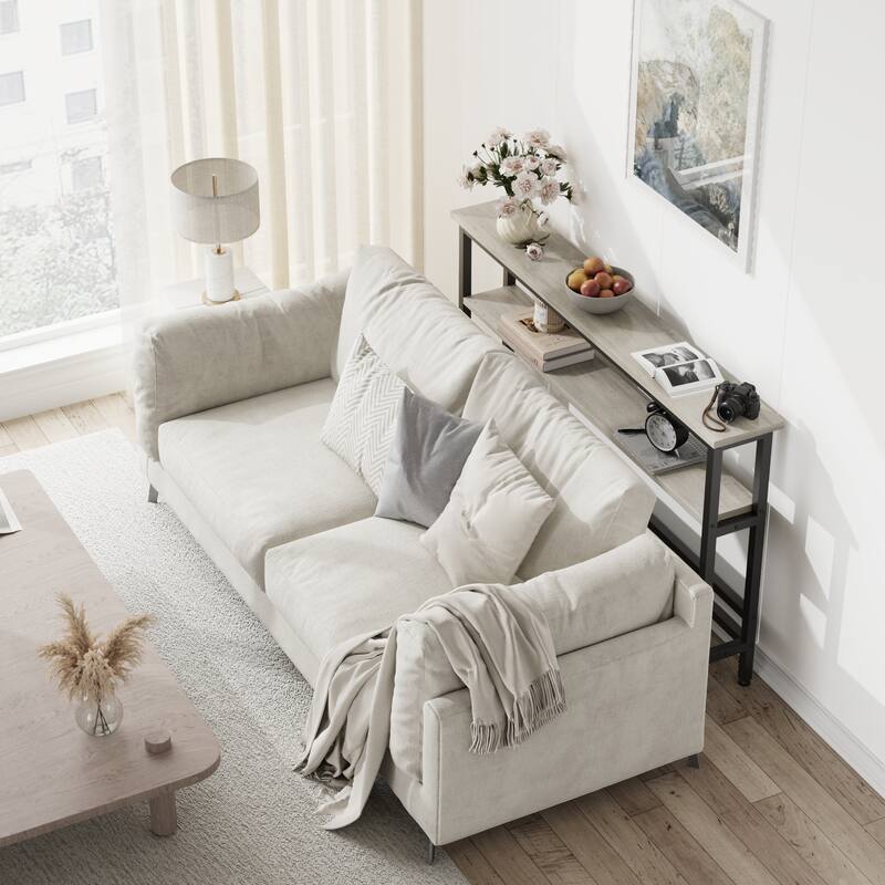 5.9 Inch Narrow Behind Couch Table 2-Tier Console Table