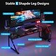 preview thumbnail 5 of 11, 47 inche Computer Desk with Storage Shelf and Monitors Shelf, Gaming Gamer Desk