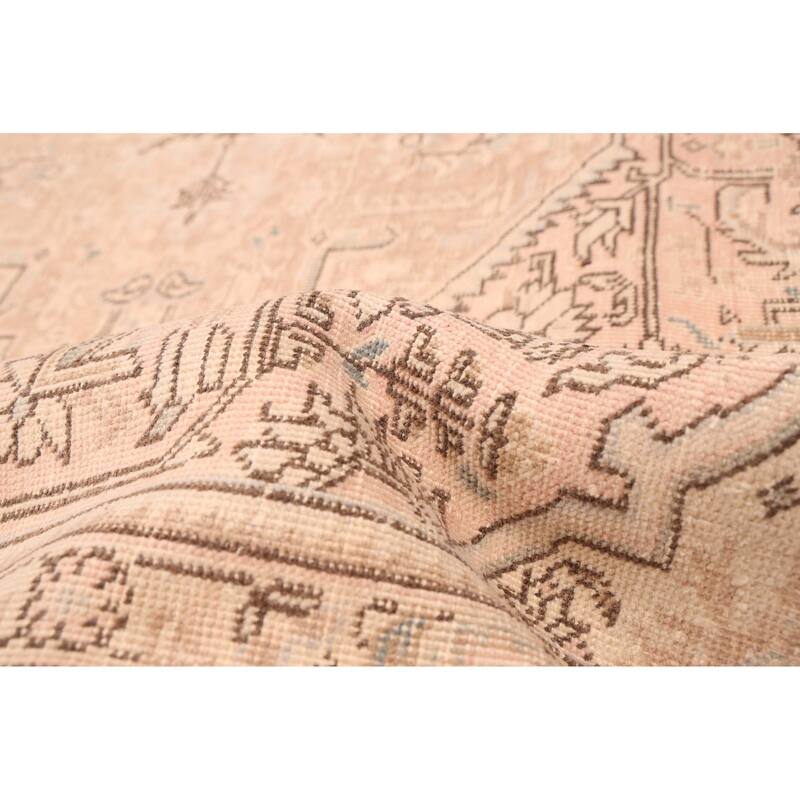 ECARPETGALLERY Hand-knotted Antalya Vintage Salmon Wool Rug - 8'0 x 10'10