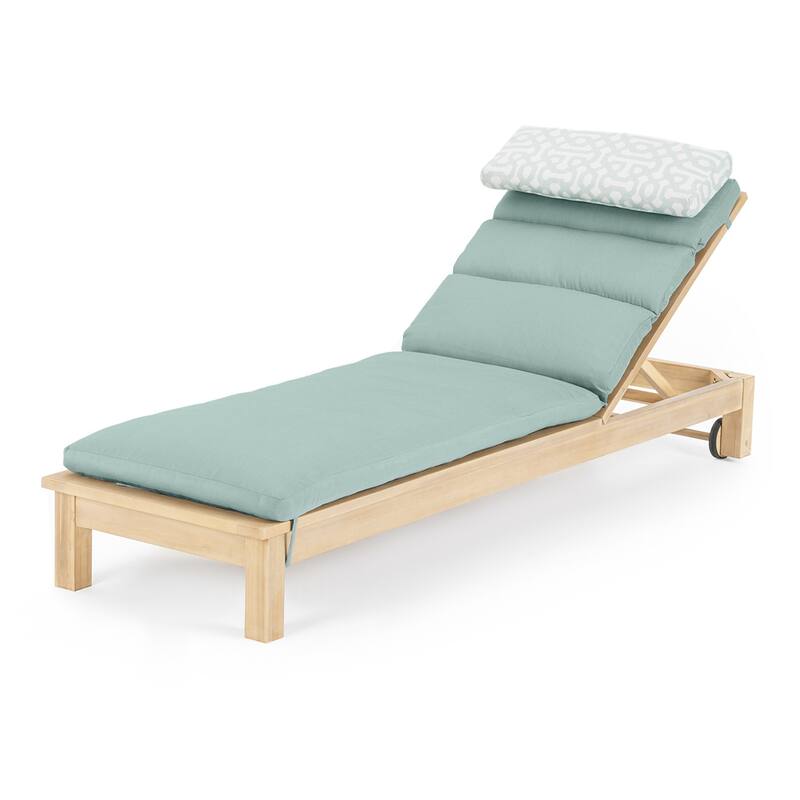 Kooper 2 Piece Sunbrella Outdoor Patio Chaise Lounges With Cushions