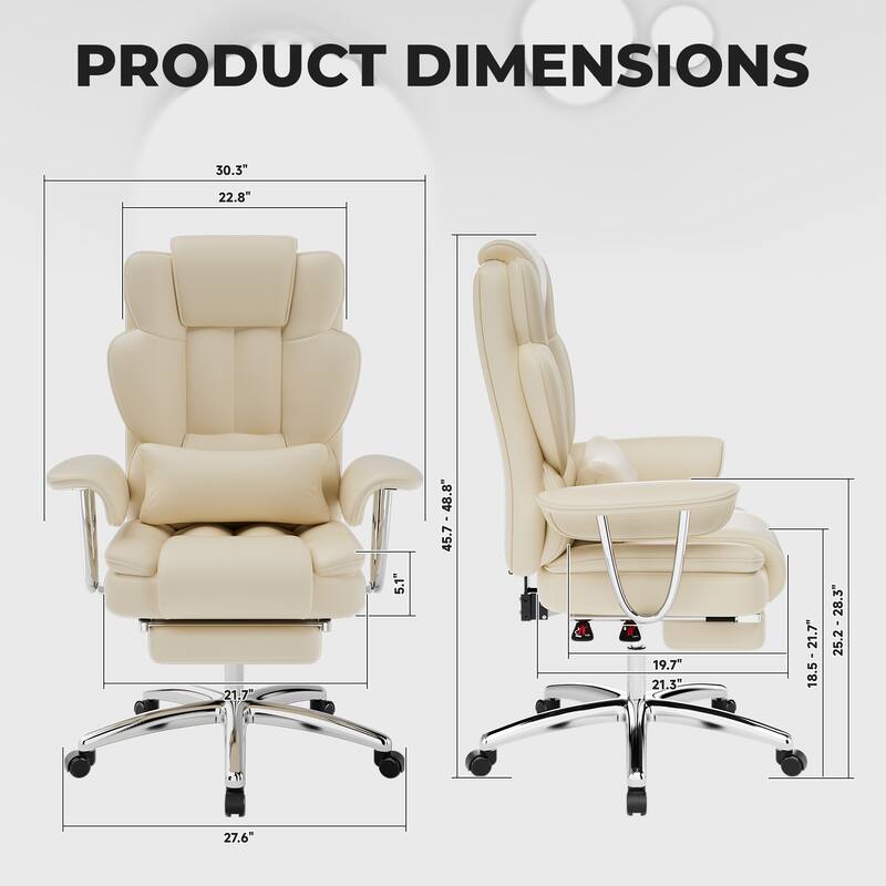 Comfortable Ergonomic Chair Executive Chair, Office Chair Task Chair Reclining Chair Leisure Chair with Footrest