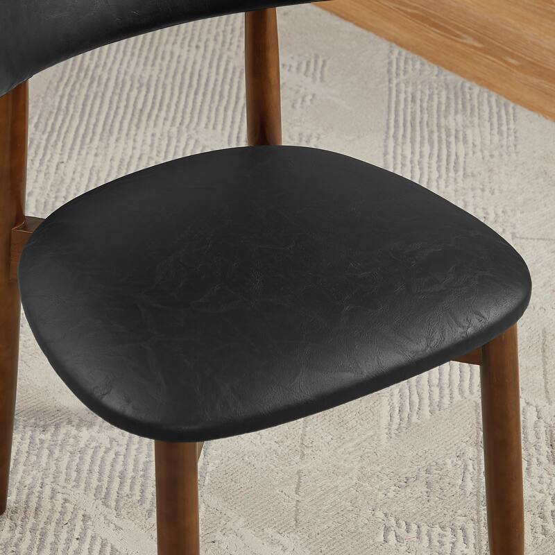 Art Leon Set of 2 Upholstered Accent Dining Chairs with Solid Wood Frame