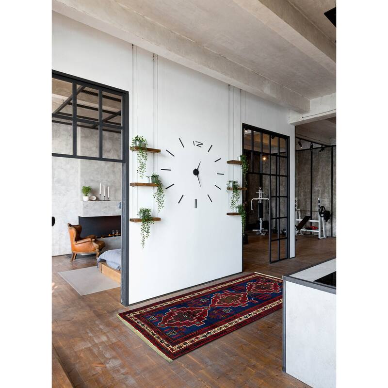 ECARPETGALLERY Hand-knotted Konya Anatolian Dark Blue Wool Rug - 5'0 x 9'6