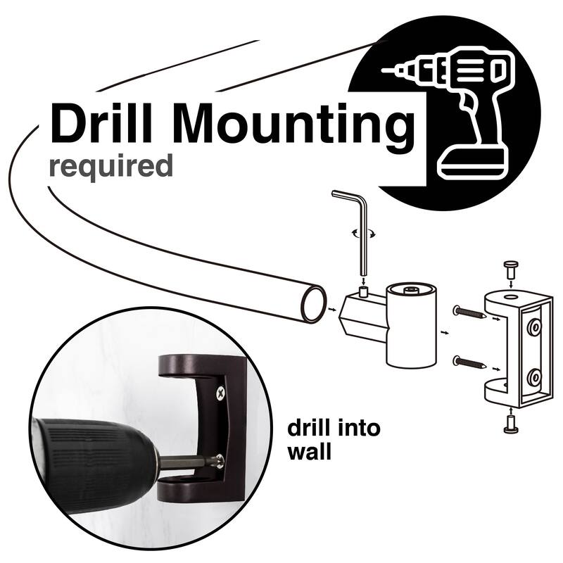 Curved Shower Curtain Rod Adjustable 36 to 61 inches by JS Jackson Supplies