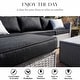 preview thumbnail 6 of 28, 3 Piece Patio Conversation Sets Outdoor Couch Patio Furniture Sectional Wicker Sofa Set