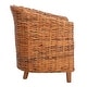 preview thumbnail 8 of 7, SAFAVIEH Omni Rattan Barrel Chair with Cushion - 29.1" x 27.2" x 32.7"