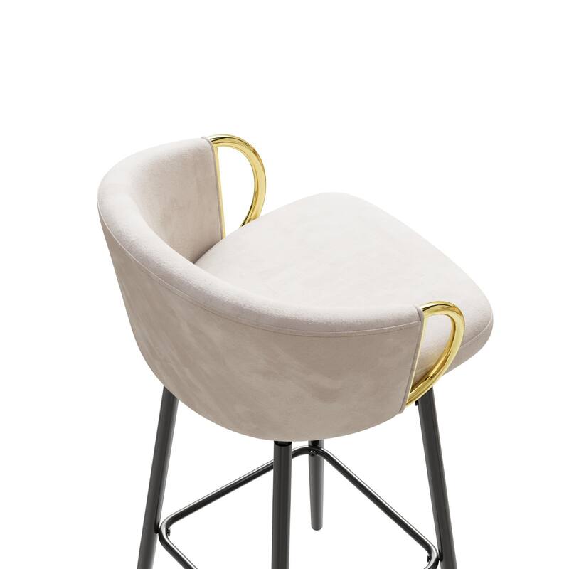 30 Inch Dining Chairs Set Of 4 Modern Style 360°Swivel Bar Chairs With Simple Design