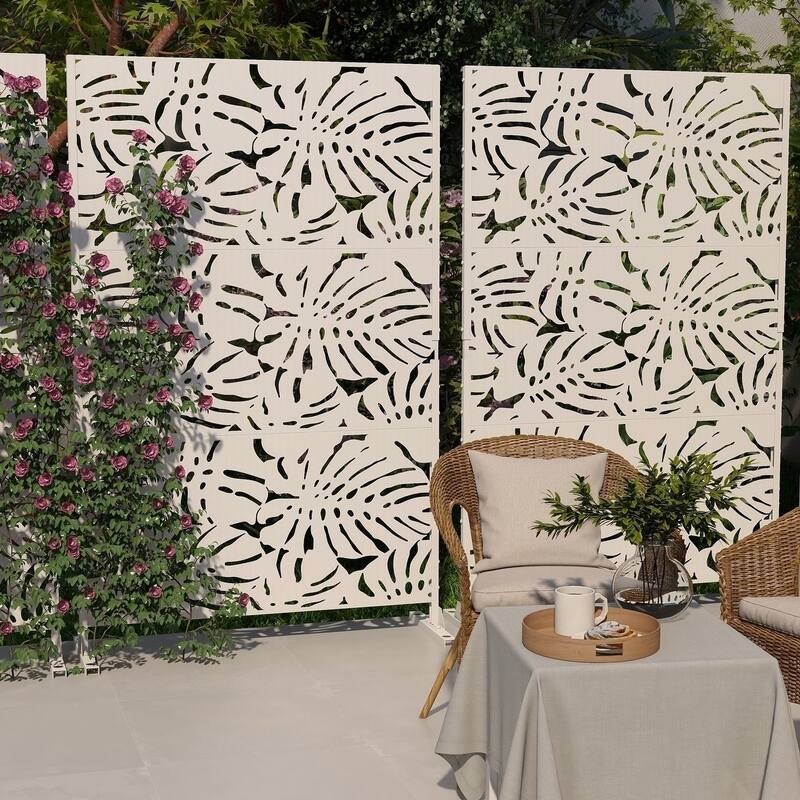 Privacy Screen Outdoor Free Standing Outdoor Screen Panel - 72"H x 47"W