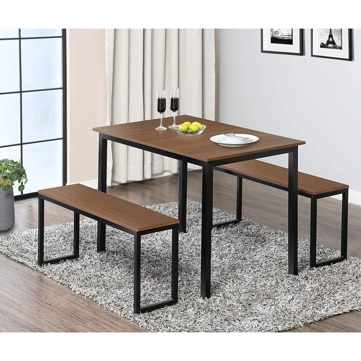 Homury 3 piece dining table set cheap