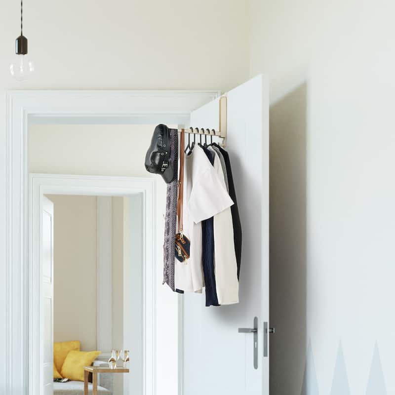 Sorbus Over Door Hanger, Foldable, Heavy-Duty and Space Saving Over Door Organizer Drying Rack, (6 Anti-Slip Hooks)