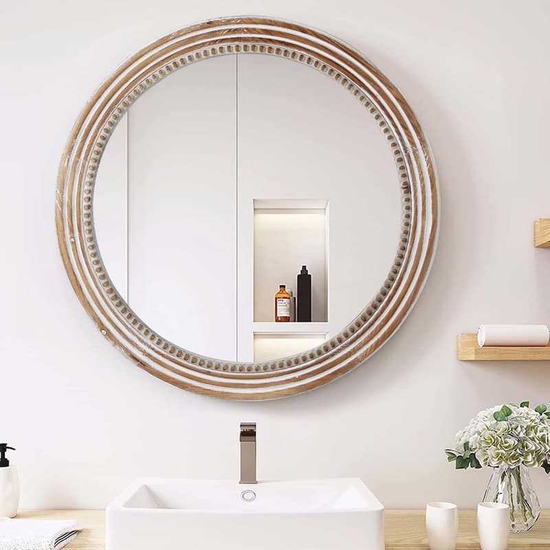 Rustic Round Wall Mirror