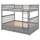 preview thumbnail 39 of 40, Bunk Bed, Solid Wood Bunk Bed Frame with 2 Storage Drawers, Convertible Bunk Bed Can be Converted Into 2 Daybeds