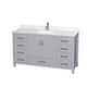 Option Gray / Giotto Quartz Top / Brushed Chrome Hardware
