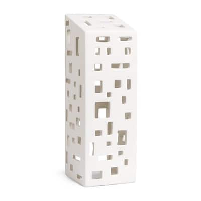 Kähler Urbania Lighthouse High Building, White - H: 8.7"