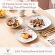 preview thumbnail 4 of 65, VEWEET 20-Piece White Porcelain Dinnerware Set (Service for 4)