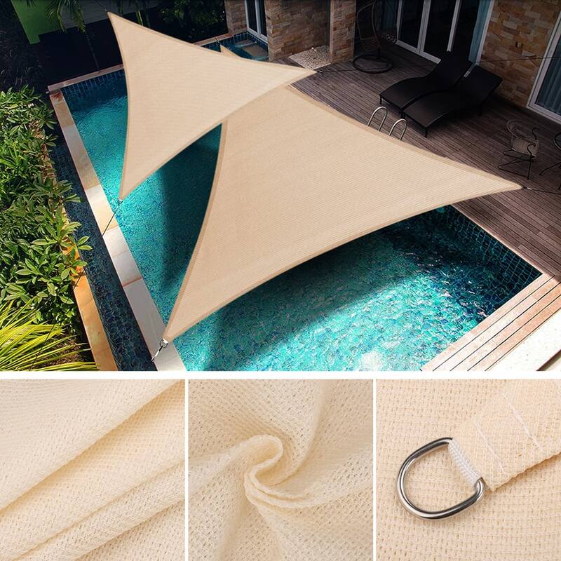 Sun Shade Sails Canopy Rectangle 185GSM Waterproof Shade Sail (13'x16