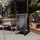 preview thumbnail 21 of 158, Wood A-Frame Magnetic Chalkboard Set-Markers, Stencils, and Magnets 40" x 20" - Black