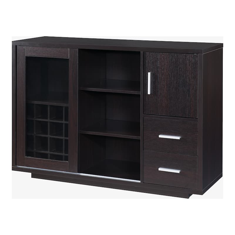 Furniture of America Modern Wooden Dining Buffet with Storage Shelves and Drawers, Kitchen Sideboard Organizer for Dining Room