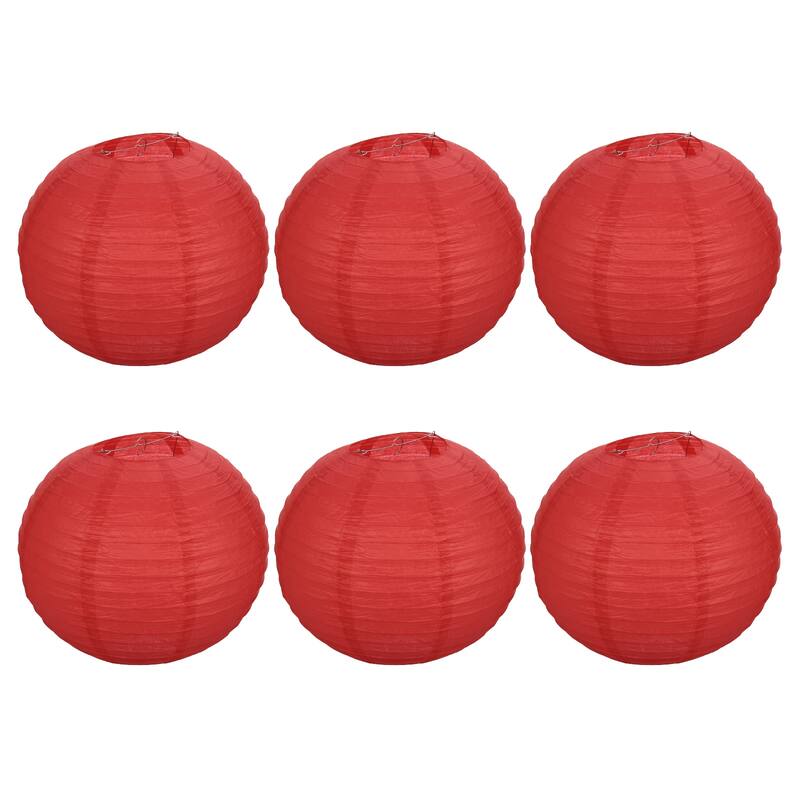 6pcs 16 Inch Folding Hanging Paper Lanterns for Wedding Home Party