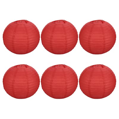 6pcs 16 Inch Folding Hanging Paper Lanterns for Wedding Home Party