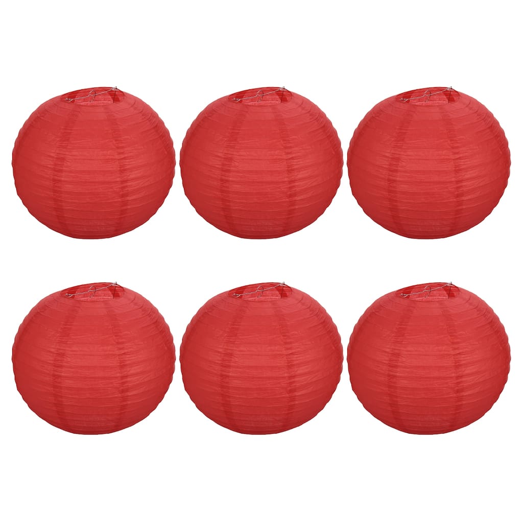 6pcs 16 Inch Folding Hanging Paper Lanterns for Wedding Home Party