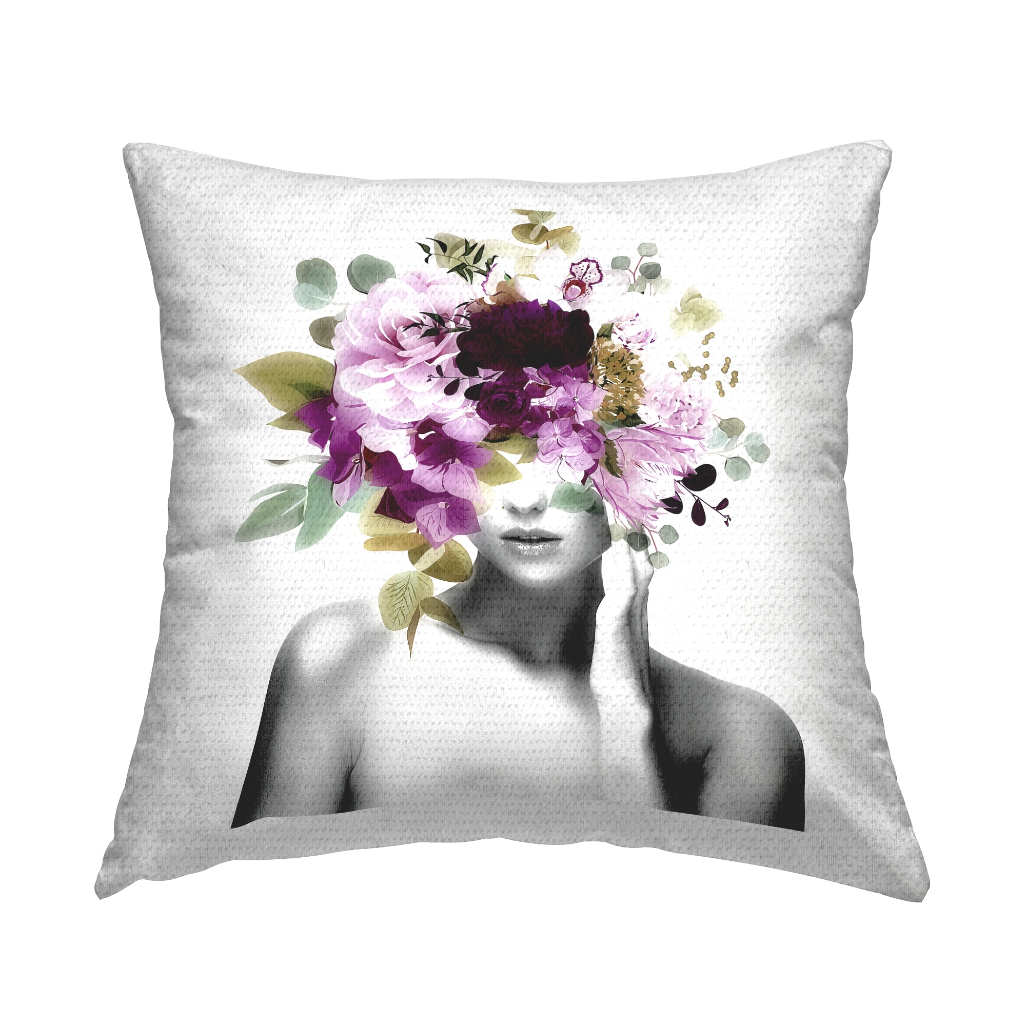 Stupell Blooming Purple Flowers Woman Printed Outdoor Throw Pillow Design by Irena Orlov