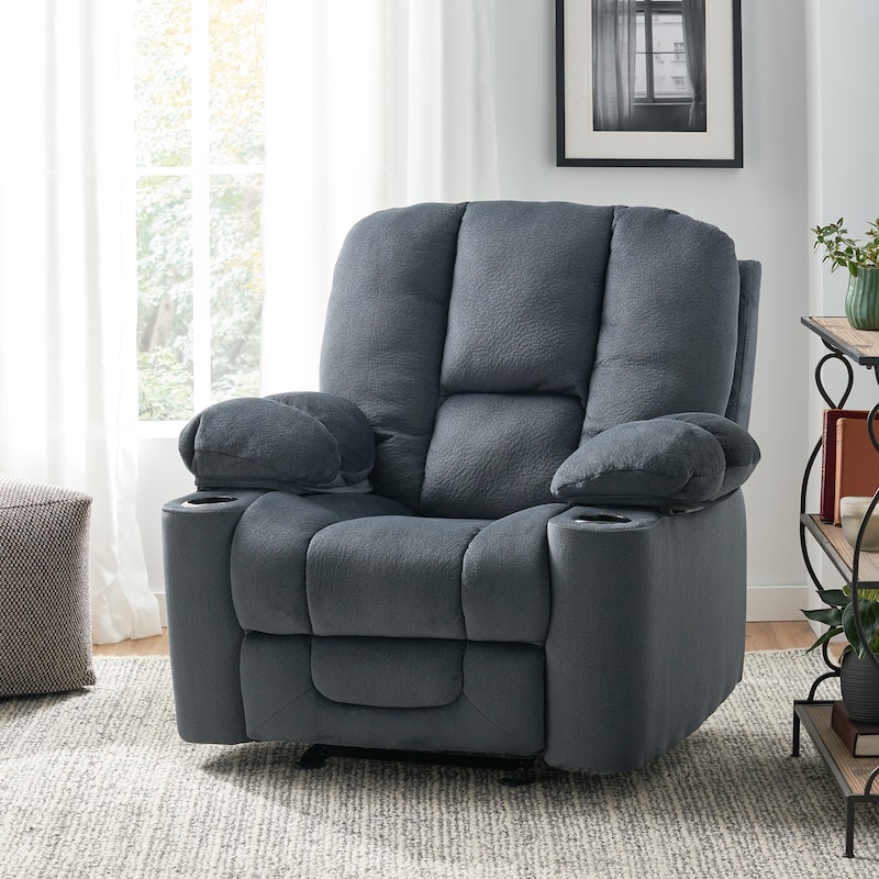 Gannon Fabric Glider Recliner Club Chair by Christopher Knight Home