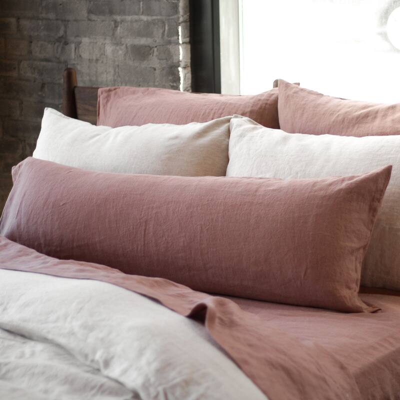 French Linen Pillow with Removable Sham by BOKSER HOME