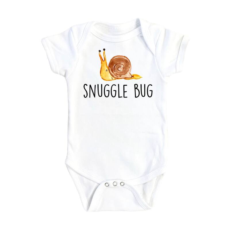 Snail Snuggle Bug - Baby Boy Girl Clothes Infant Bodysuit Funny Cute Newborn - Natural - Newborn