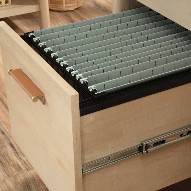 Engineered Wood Transitional Computer Desk with Generous Work Surface, Brown