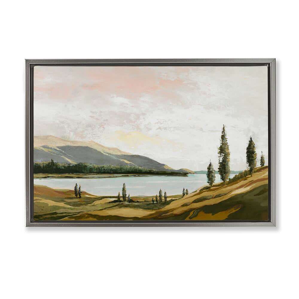 Stupell Calm Scenic Landscape Framed Floater Canvas Wall Art Design By Max Maxx