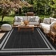 preview thumbnail 99 of 98, World Rug Gallery Border Indoor/Outdoor Flat Woven Area Rug