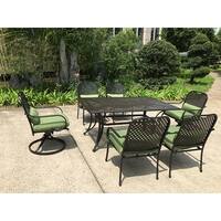 Moda 9 Piece Outdoor Dining Table Set With Cushions Overstock 30231712 Brown
