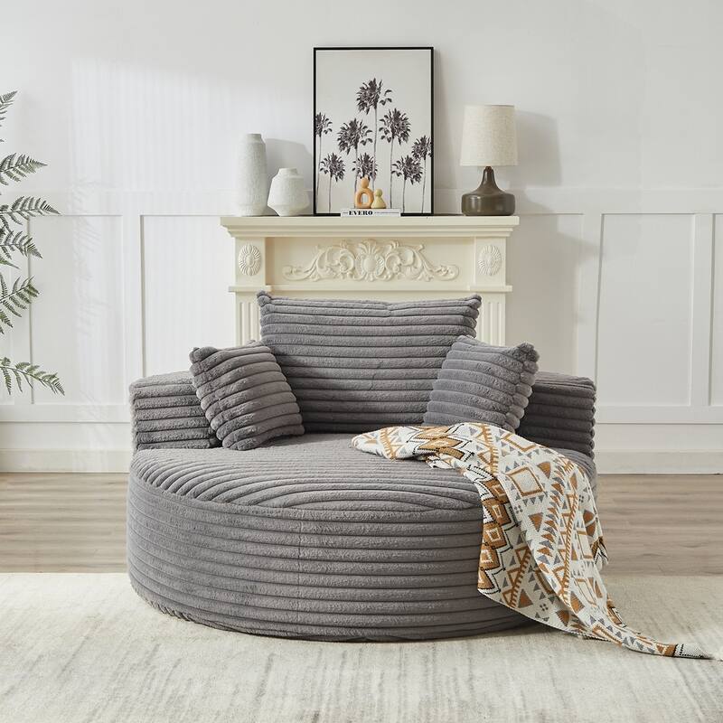 Corduroy Sponge single sofa,No Assembly Required