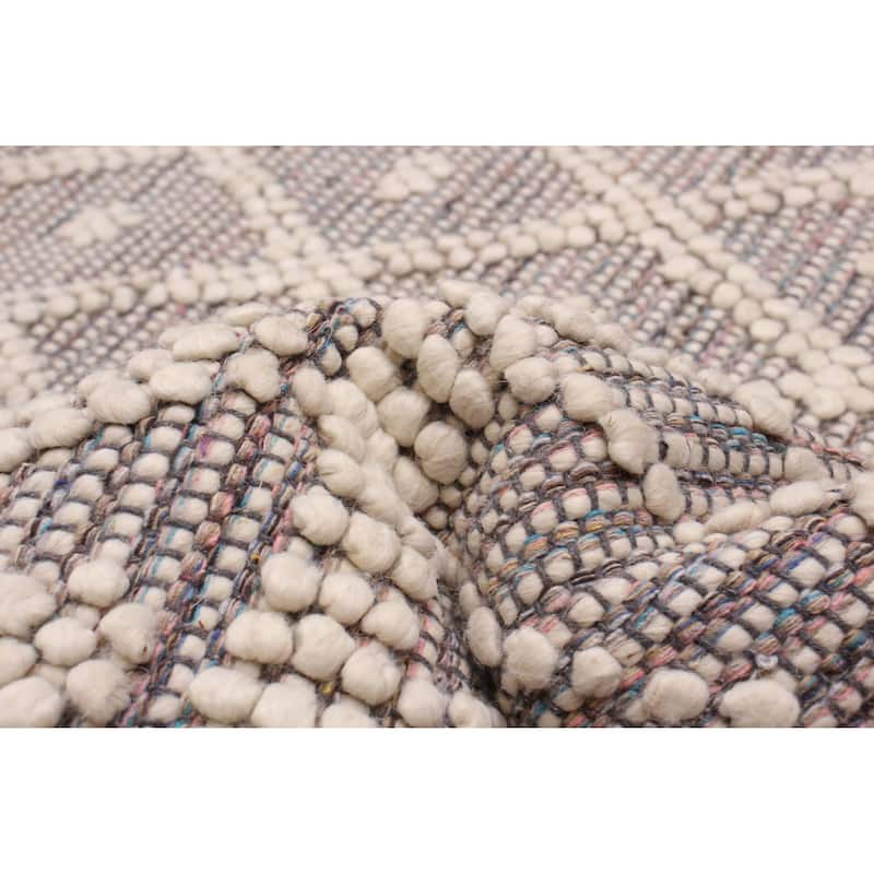 ECARPETGALLERY Braid weave Sienna Cream Wool Rug - 6'2 x 9'2