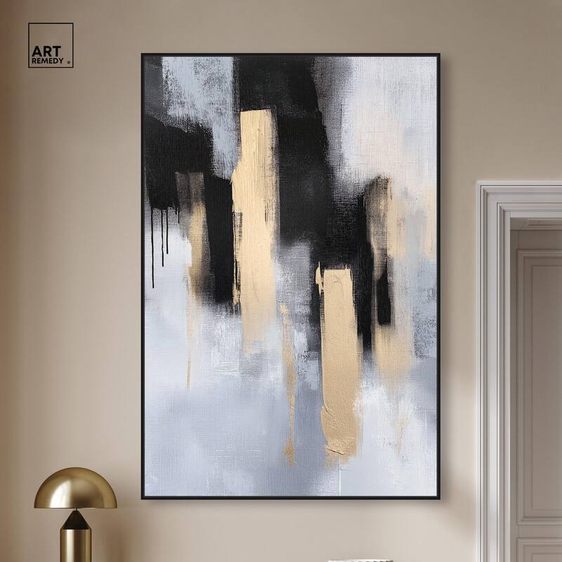 Onyx and Aureolin II Canvas by Art Remedy