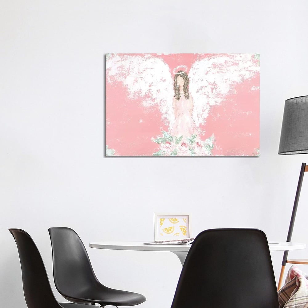 iCanvas "Tea Rose Guardian Angel" by Ashley Bradley Canvas Print