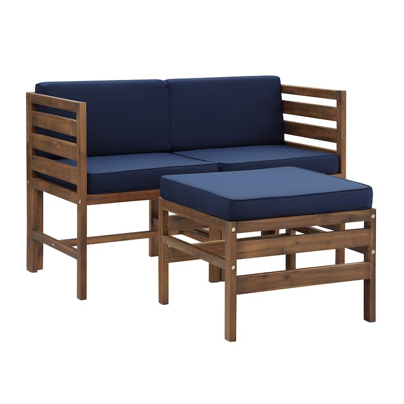 Middlebrook Designs Acacia 3-Piece Chairs with Ottoman