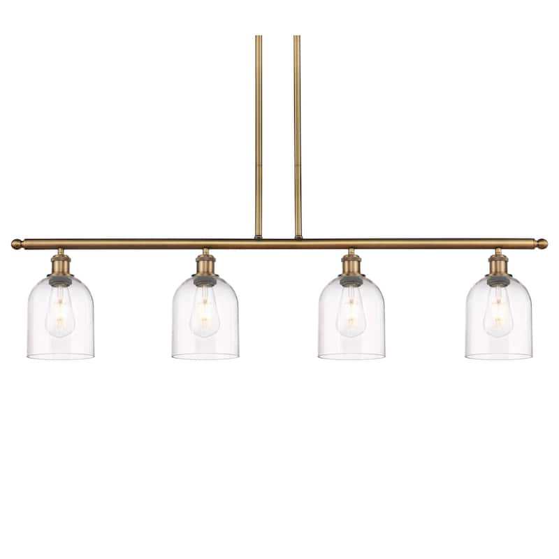 Innovations Lighting 516-4I-10-48 Bella Pendant Bella 4 Light 48" Wide - Brushed Brass / Clear