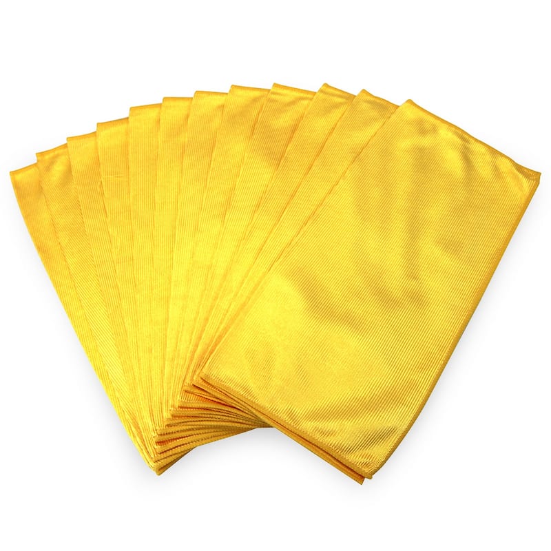 Arkwright 12-Piece Shiny Glass Cleaning Cloths - 16x16