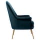 preview thumbnail 8 of 6, SAFAVIEH Couture Aimee Velvet Arm Chair- Navy / Gold - 33.5" W x 31.7" L x 40.9" H - 33.5" W x 31.7" D x 40.9" H