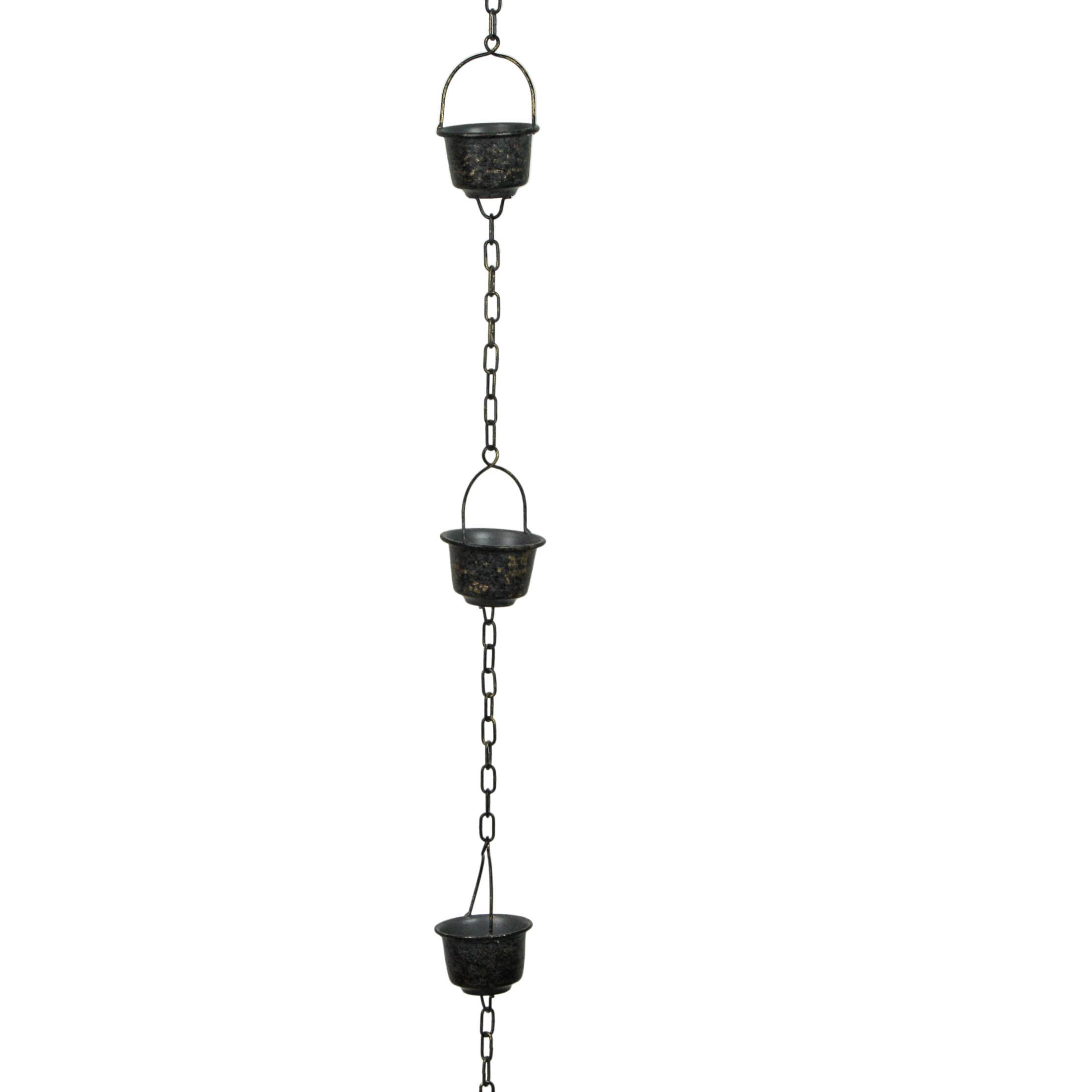 75 Inch Metal Cup  Bird Gutter Downspout Rain Chain Outdoor Decor On  Sale Bed Bath  Beyond 37560144