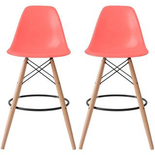 Pink Counter Bar Stools Online At Our Best 2xhome Set Of 2 25 Plastic Eiffel Chairs Bar Stool Counter Stools With Back Wood