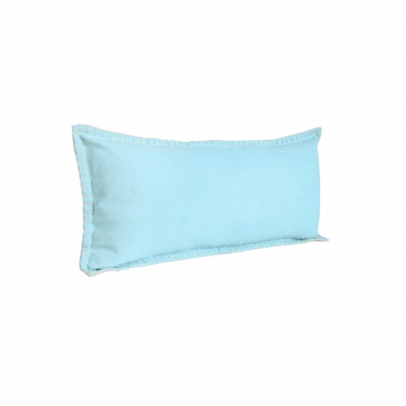 HomeRoots 14" X 36" Light Blue 100% Cotton Zippered Pillow